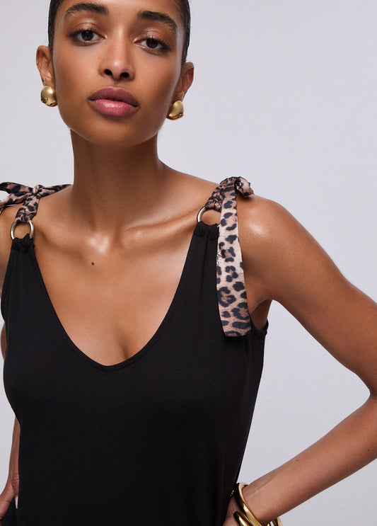 Top Con Dettaglio Animalier Liu Jo Nero
