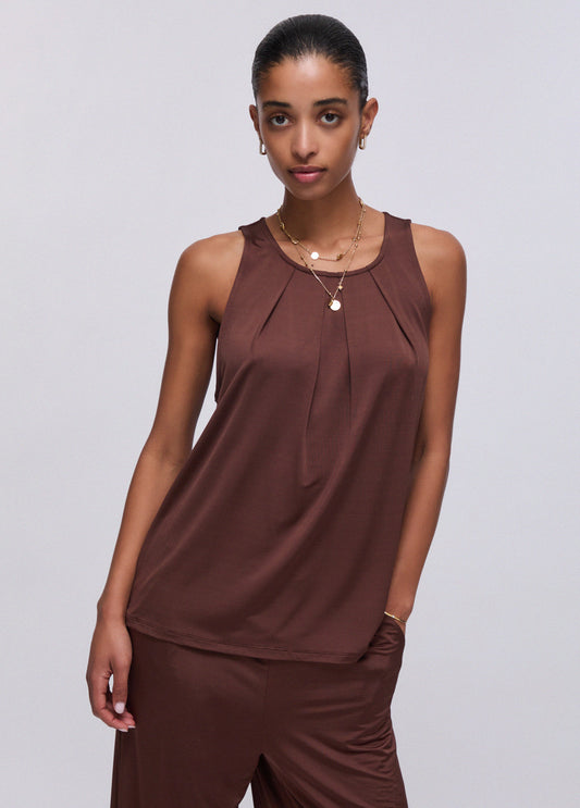 Top in Jersey Lucido Liu.Jo Marrone
