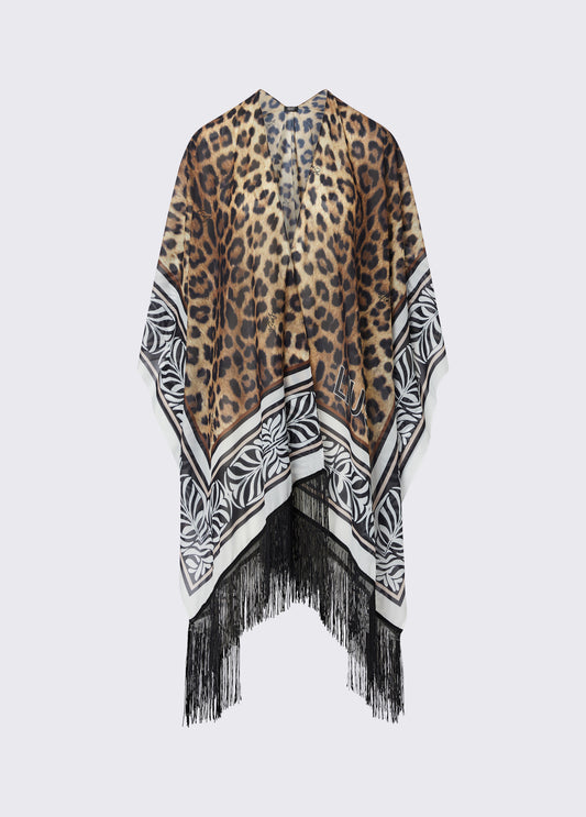 Kaftano con Frange Liu Jo Animalier