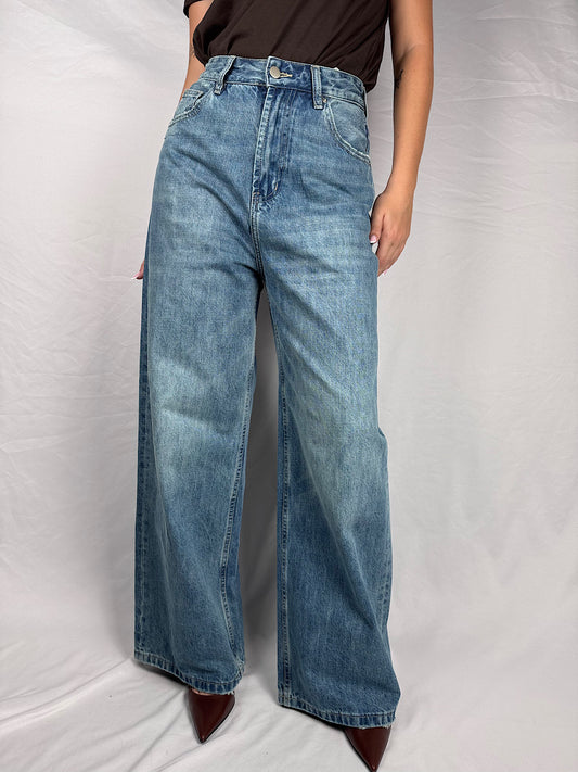 Pantalone Denim Tensione In Tasca Intrecciata Moro