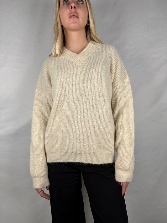 Maglione Scollo a V Burro SusyMix