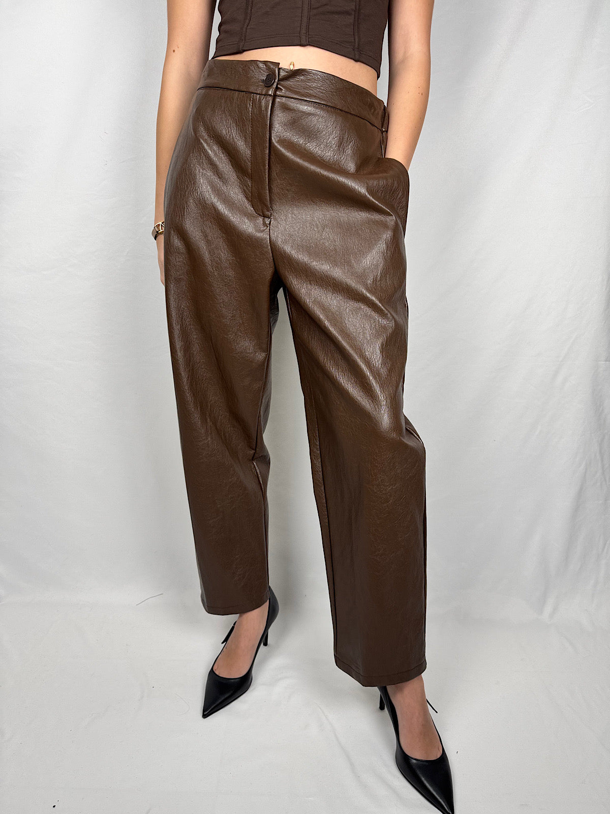 Pantalone Eco-Pelle Moro Vicolo