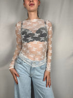 Maglia Basic in Pizzo  Armonia Bianca