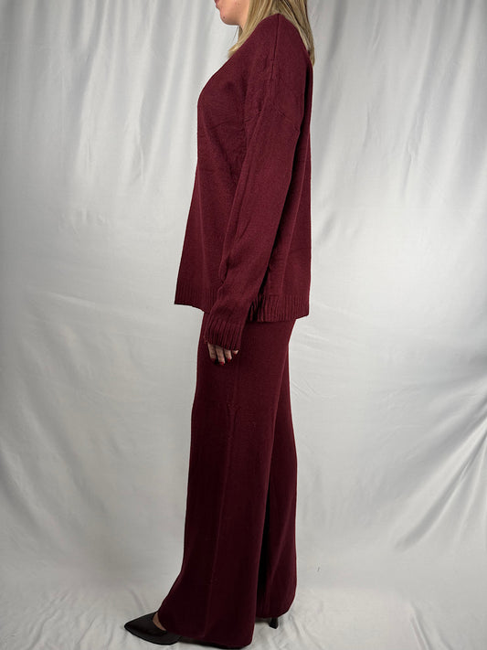 Tuta in Maglia Bordeaux Armonia