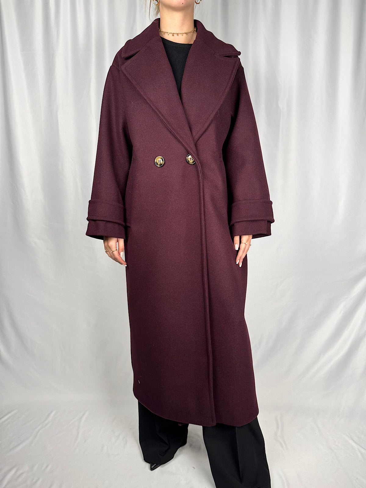 Cappotto Doppio Petto Bordeaux Armonia