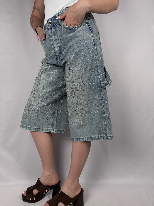 Bermuda Jeans Strass Armonia