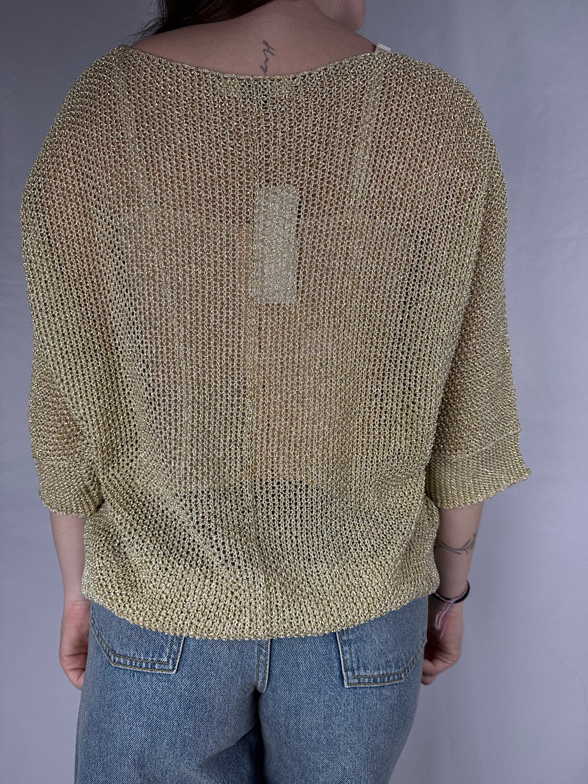 Maglia In Filo Lurex Armonia Oro