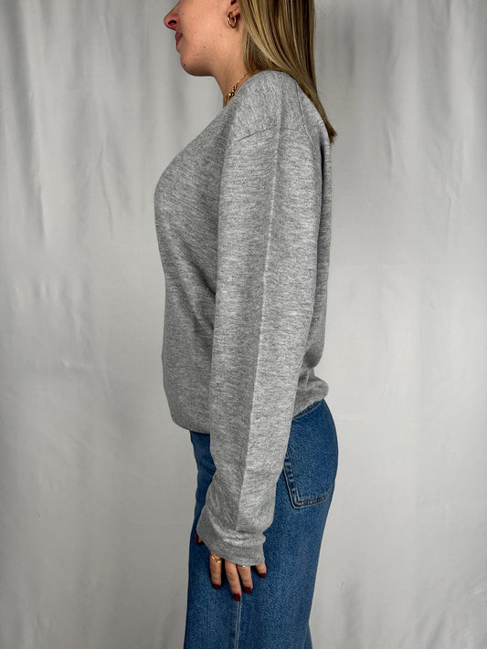 Maglia Girocollo Grigio Melange Vicolo