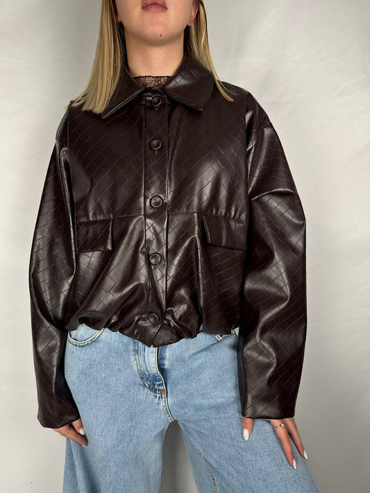 Bomber Eco-Pelle Intrecciato Vicolo Moro