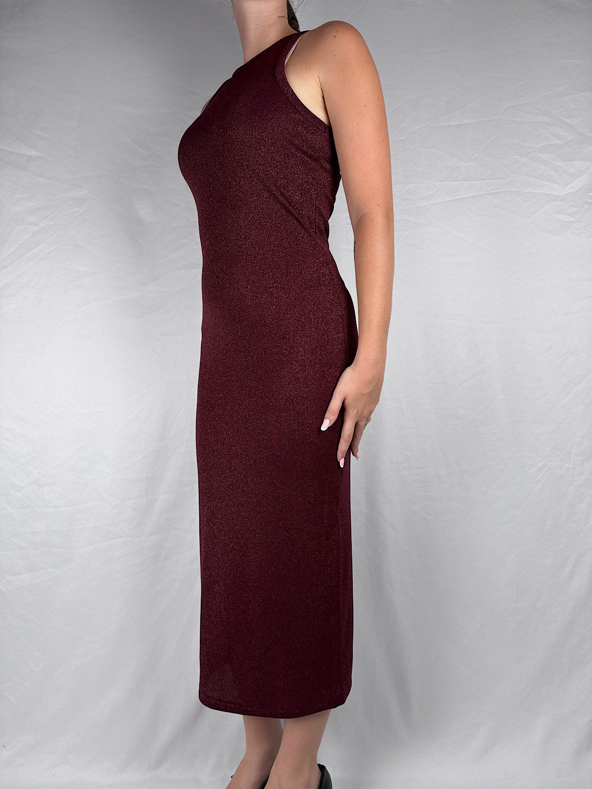 Abito Costina Lurex Vicolo Vino Brunito