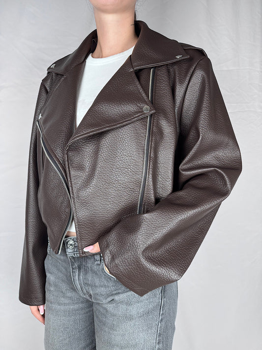 Giubbino Bomber Ecopelle Armonia Moro