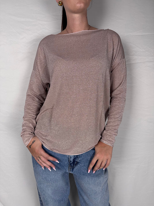 Maglia Kimono Lurex Susy Mix  Cipria