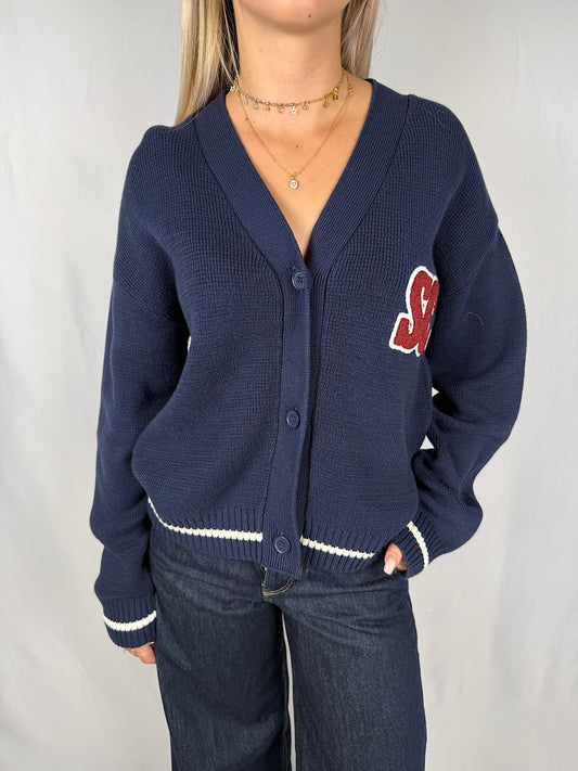 Cardigan con Stemma JJXX Blu