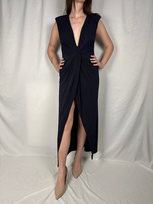 Abito Scolllo a V Vicolo Blu Navy