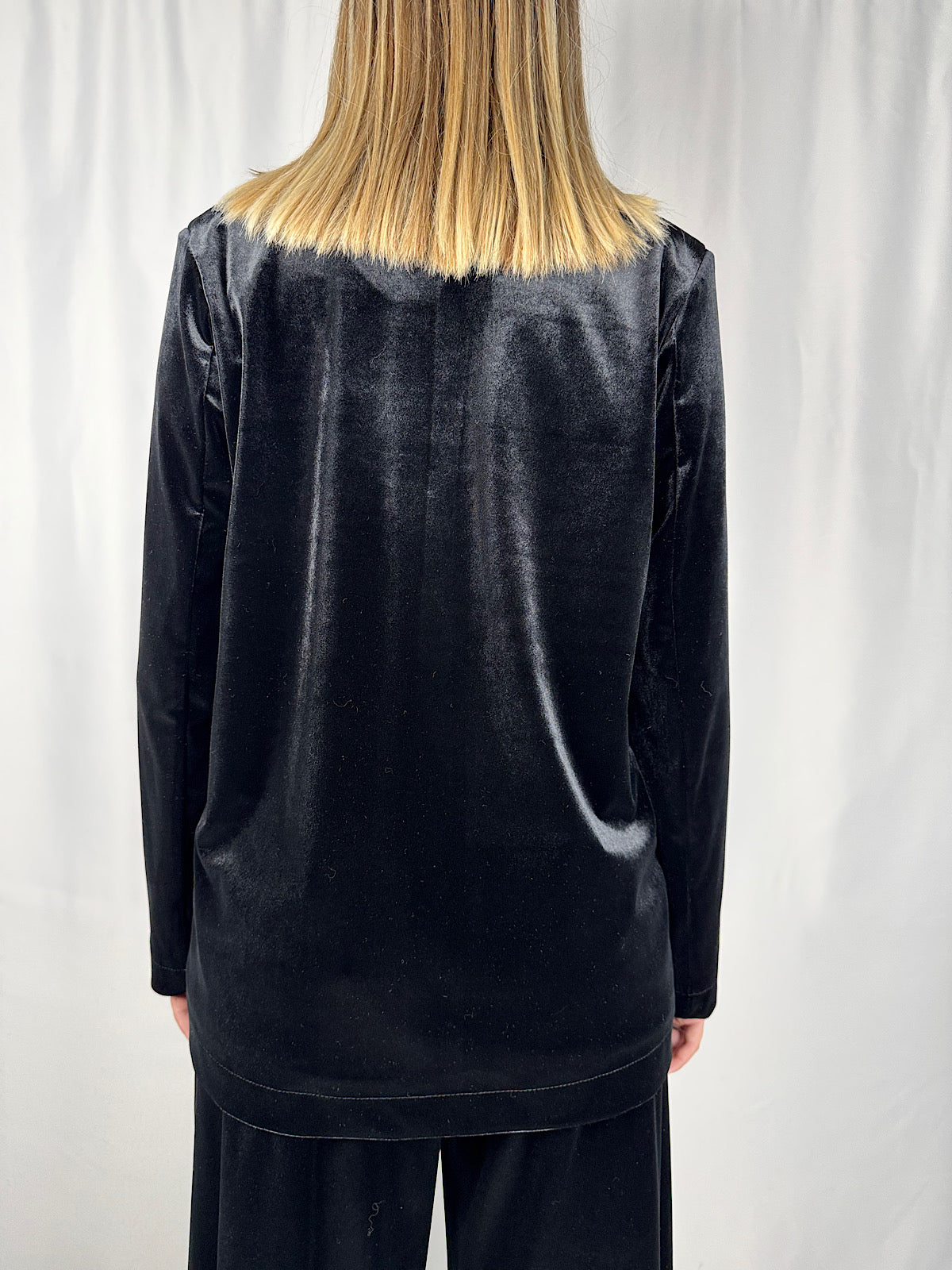 Giacca in Velluto Nero Tensione-In