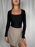 Body Basic Scollo Quadro Nero Armonia