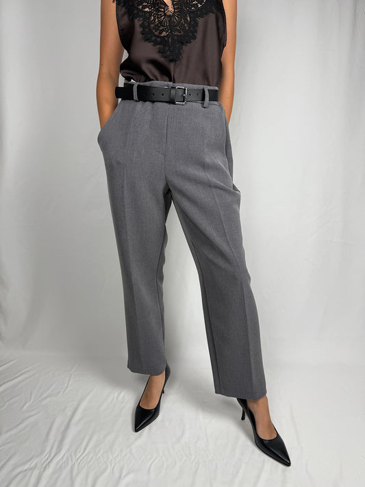 Pantalone con Cintura Tensione-In Grigio
