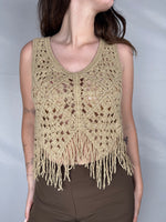 Top Crochet con Frange Vicolo Deserto