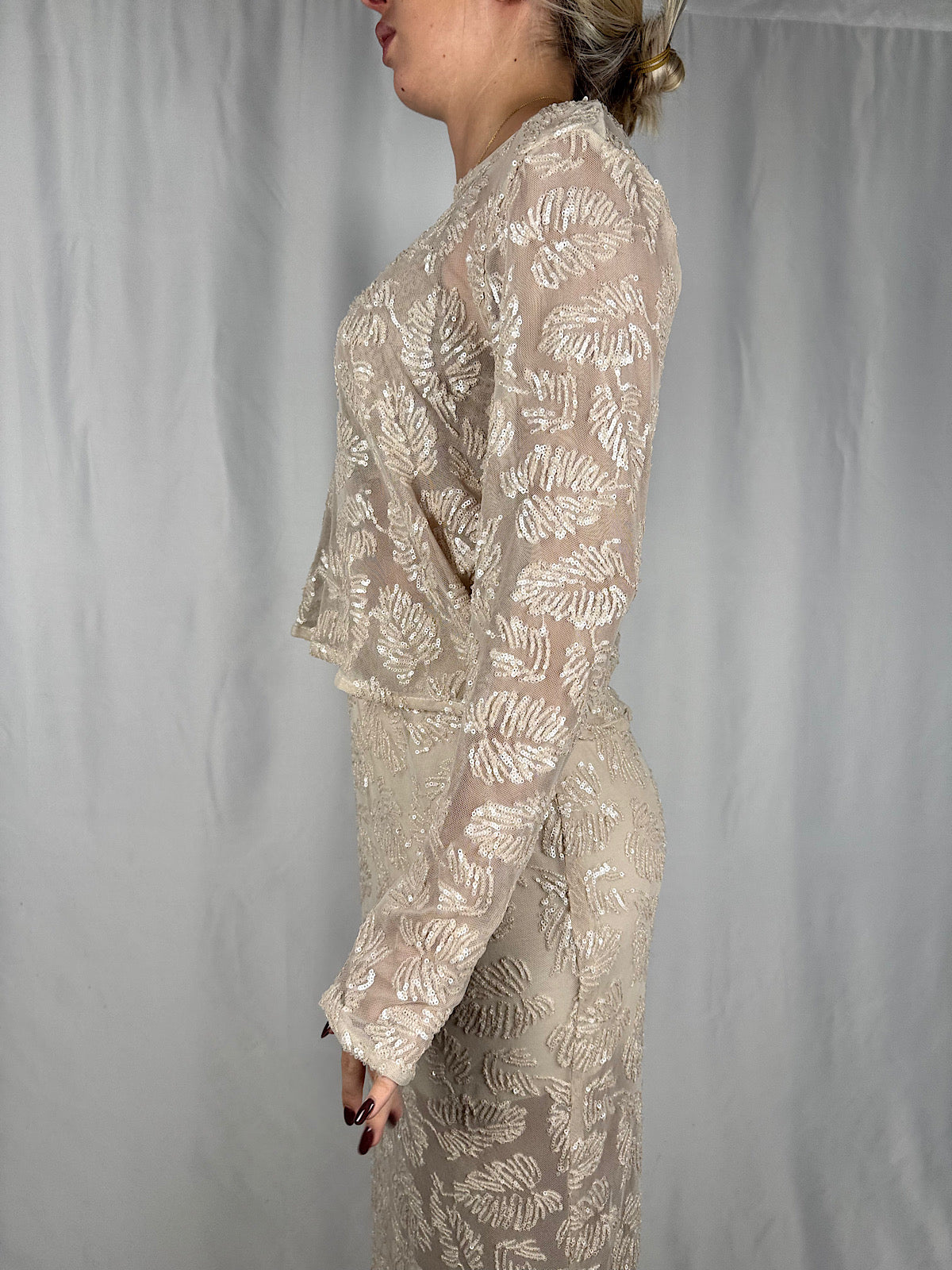 Maglia con Pailletes Panna Tensione-In