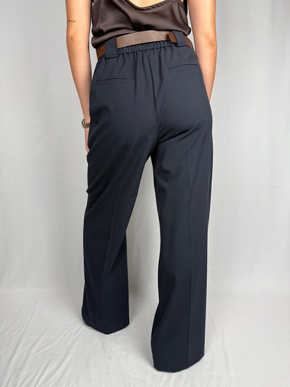 Pantalone con Cintura Tensione-In Blu