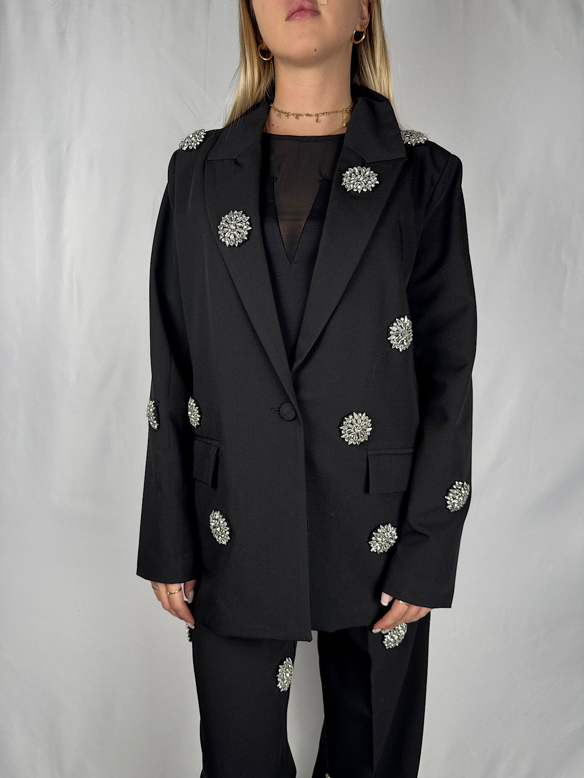 Giacca con Swarovski Nero Tensione-In