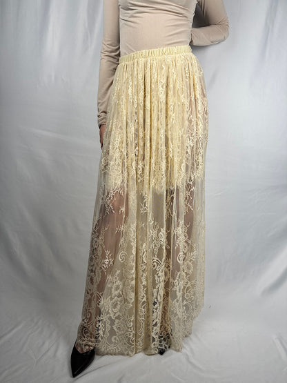 Gonna in Pizzo Panna Vicolo