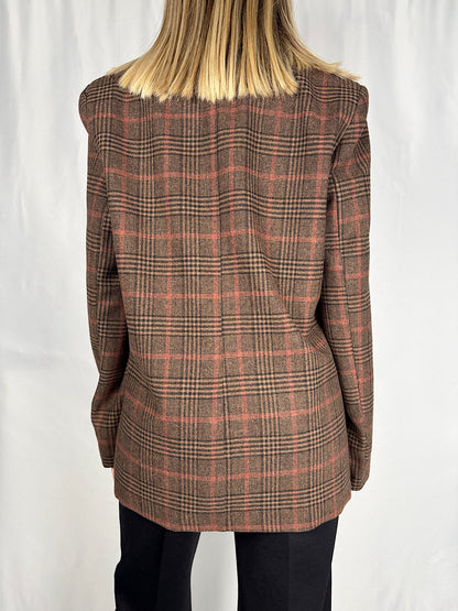 Giacca Cappotto Ceck Marrone Vicolo