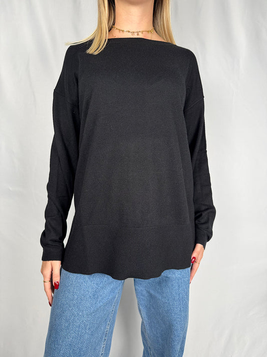 Maglia Over Girocollo Nero MarkUp