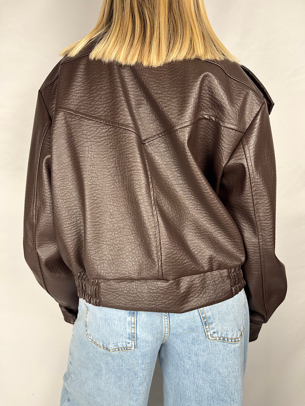 Bomber Eco-Pelle Martellata Vicolo Moro