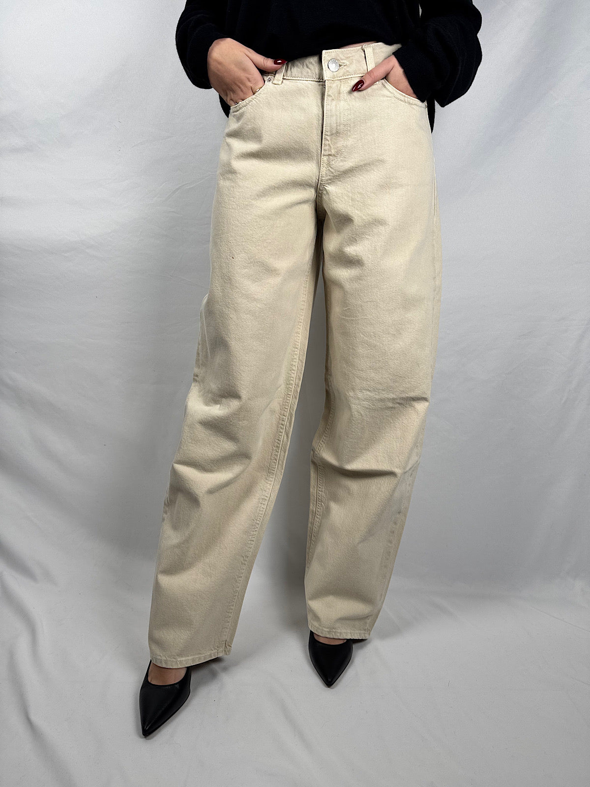 Jeans Barrel Fuji Beige JJXX