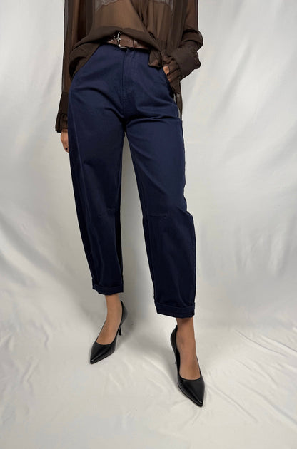 Pantalone con Cintura Tensione-In Blu
