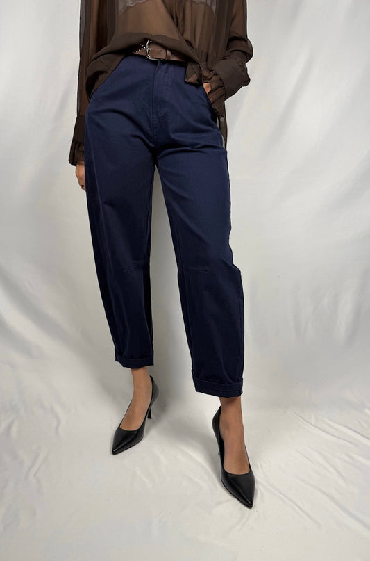 Pantalone con Cintura Tensione-In Blu