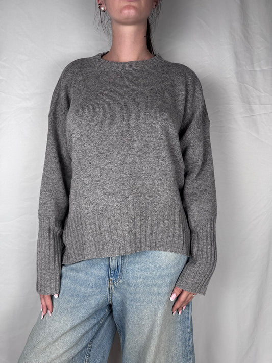 Maglia Girocollo Vicolo Grigio Medio Melange