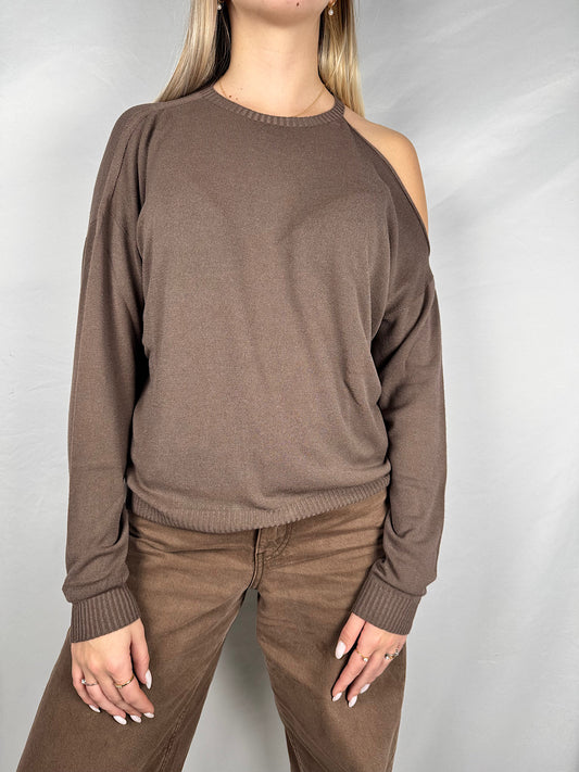 Maglia Cut Out Cioccolato Susy Mix