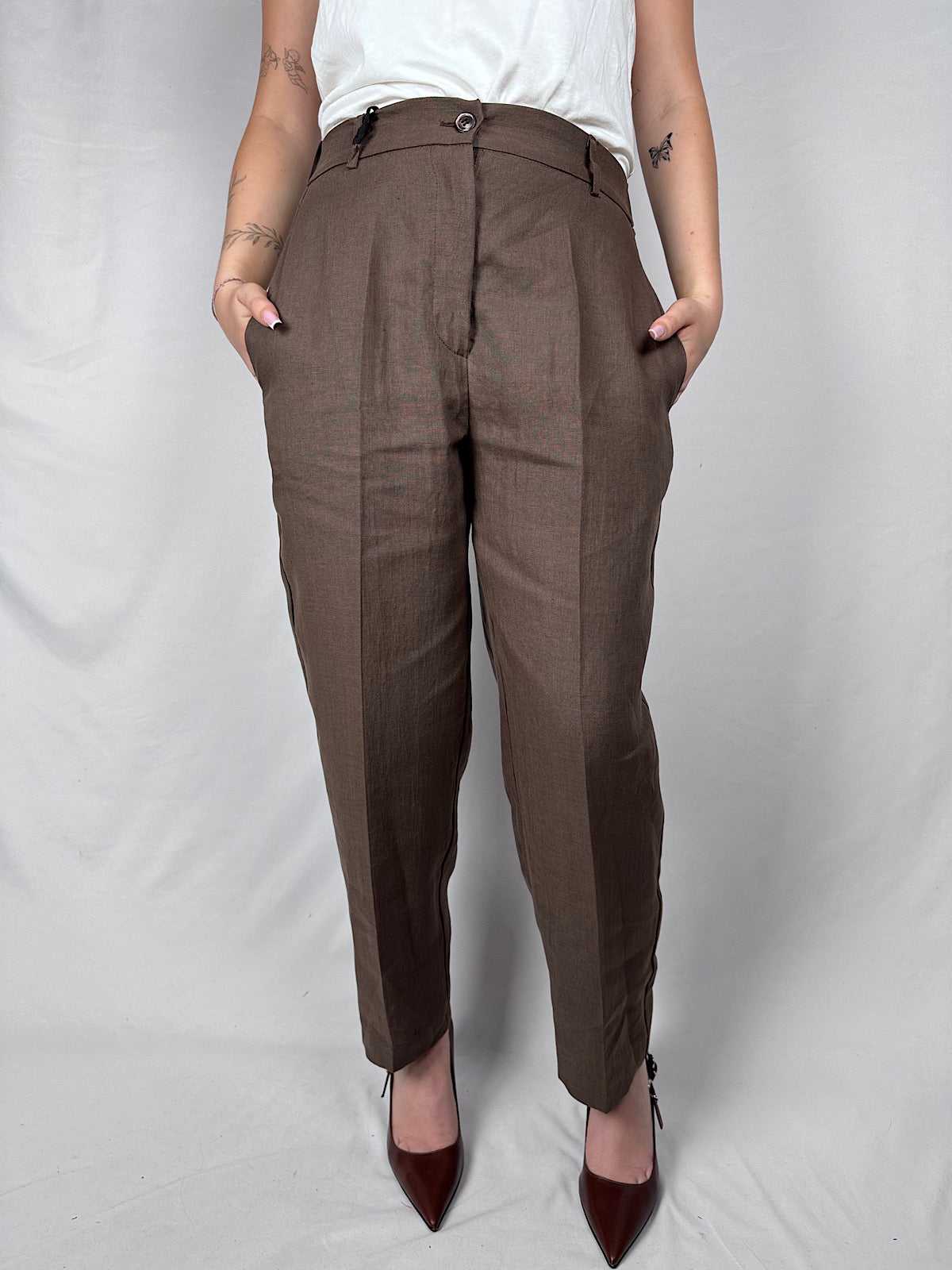 Pantalone Carrot in Lino Vicolo Moro
