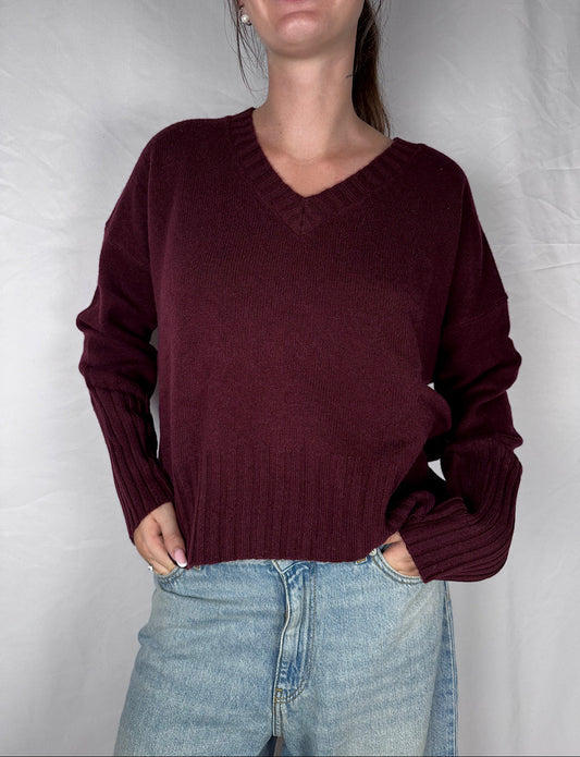 Maglia Scollo V Vicolo Bordeaux