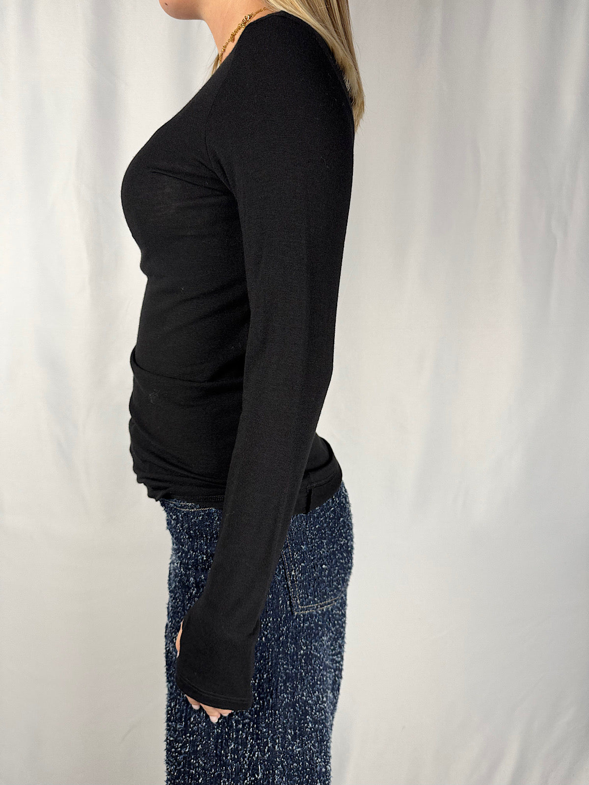 Maglia Manica Lunga Basic Vicolo Nera