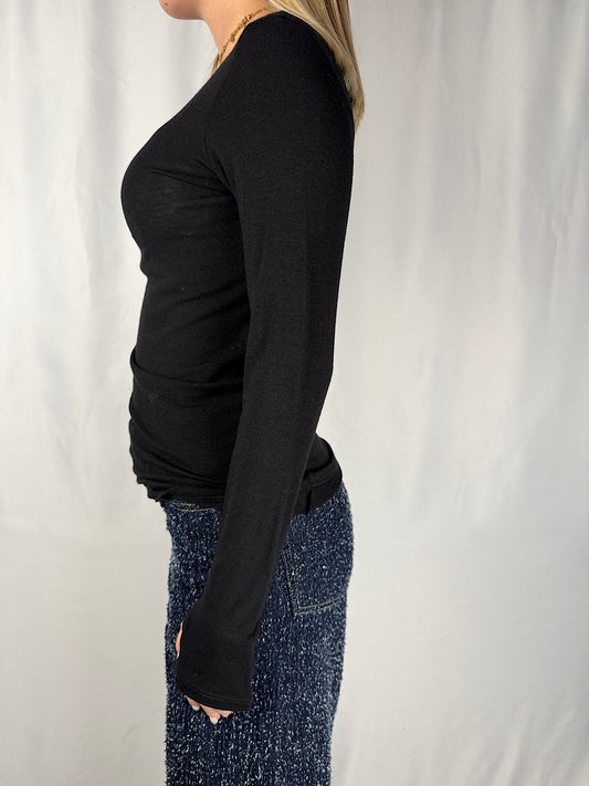 Maglia Manica Lunga Basic Vicolo Nera