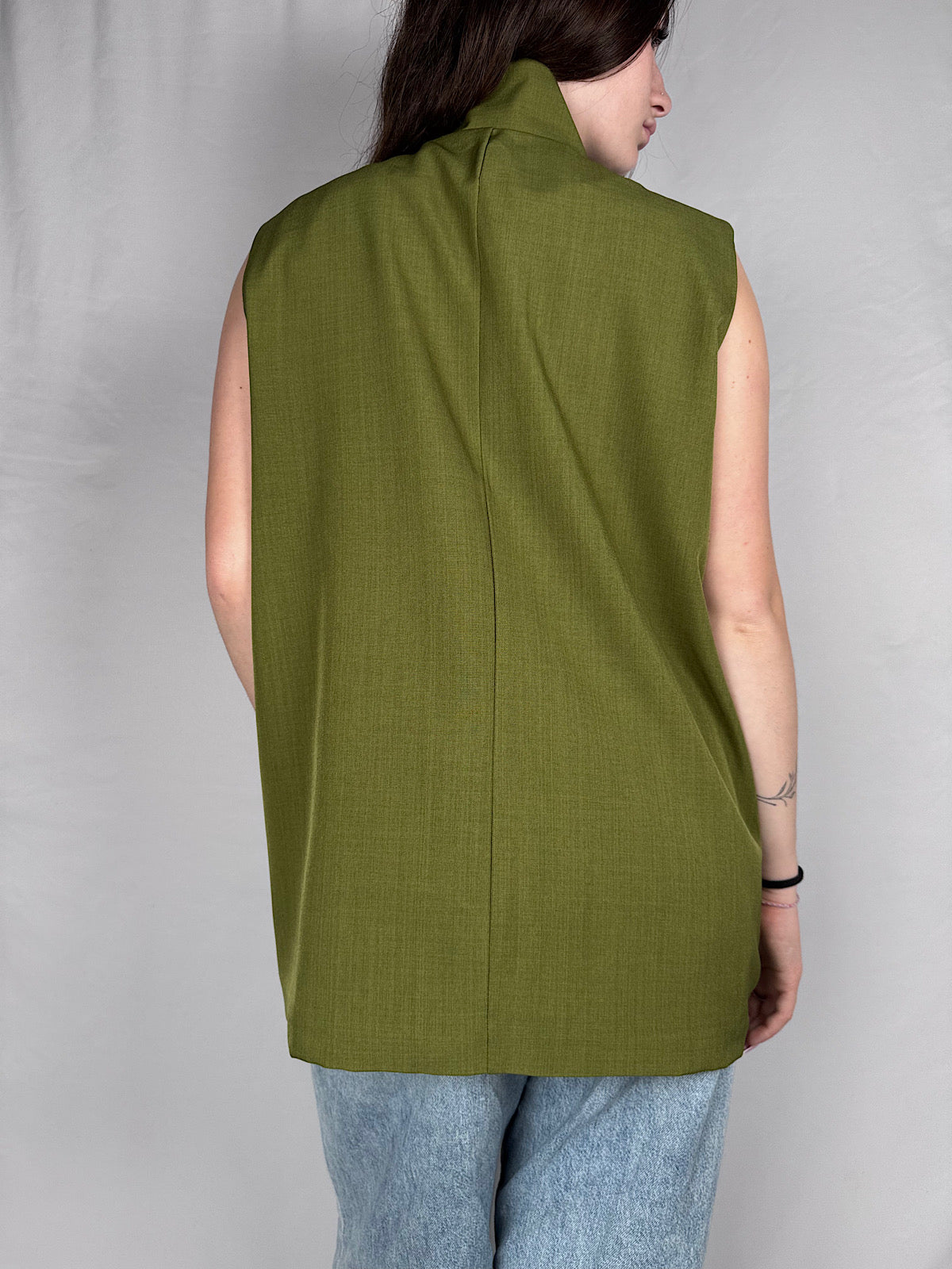 Gilet Con Bottone Armonia Verde
