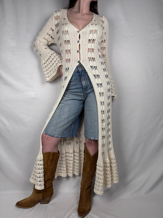 Maxi Cardigan West Crochet Armonia Naturale