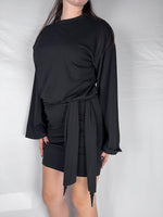 Abito Manica a Campana Haveone in Jersey Nero