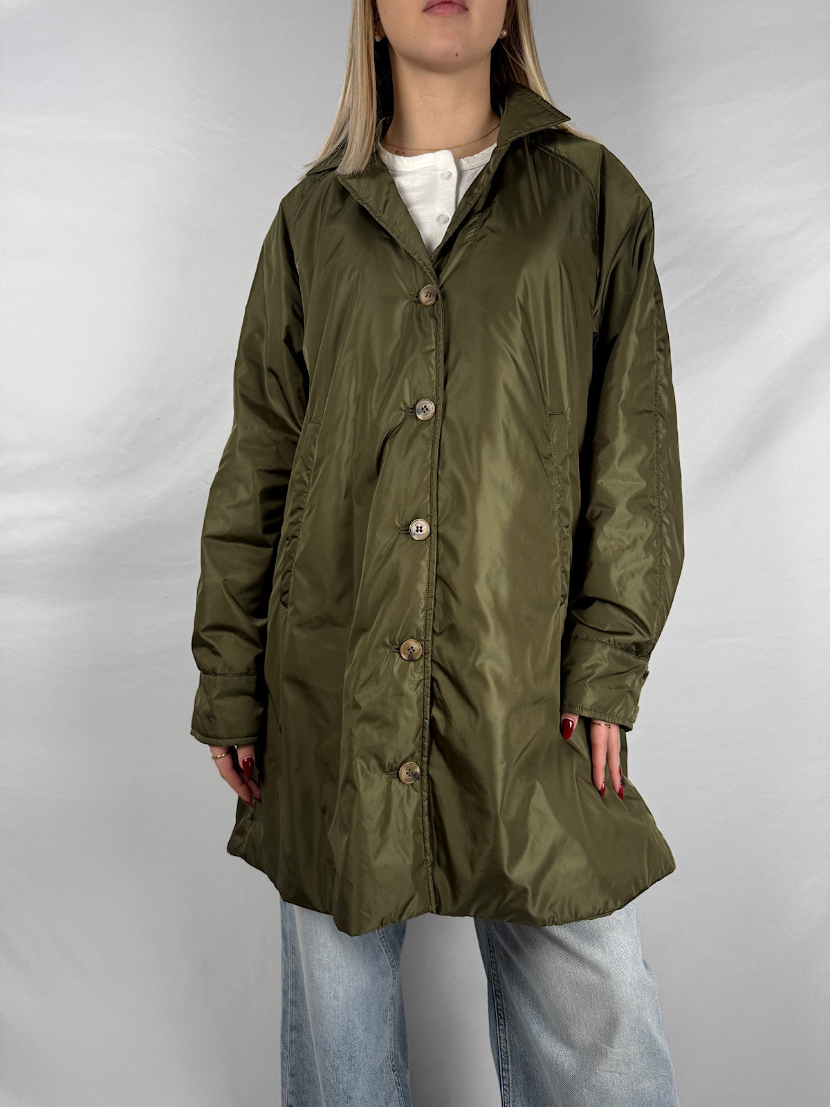 Trench Svasato Verde Vicolo