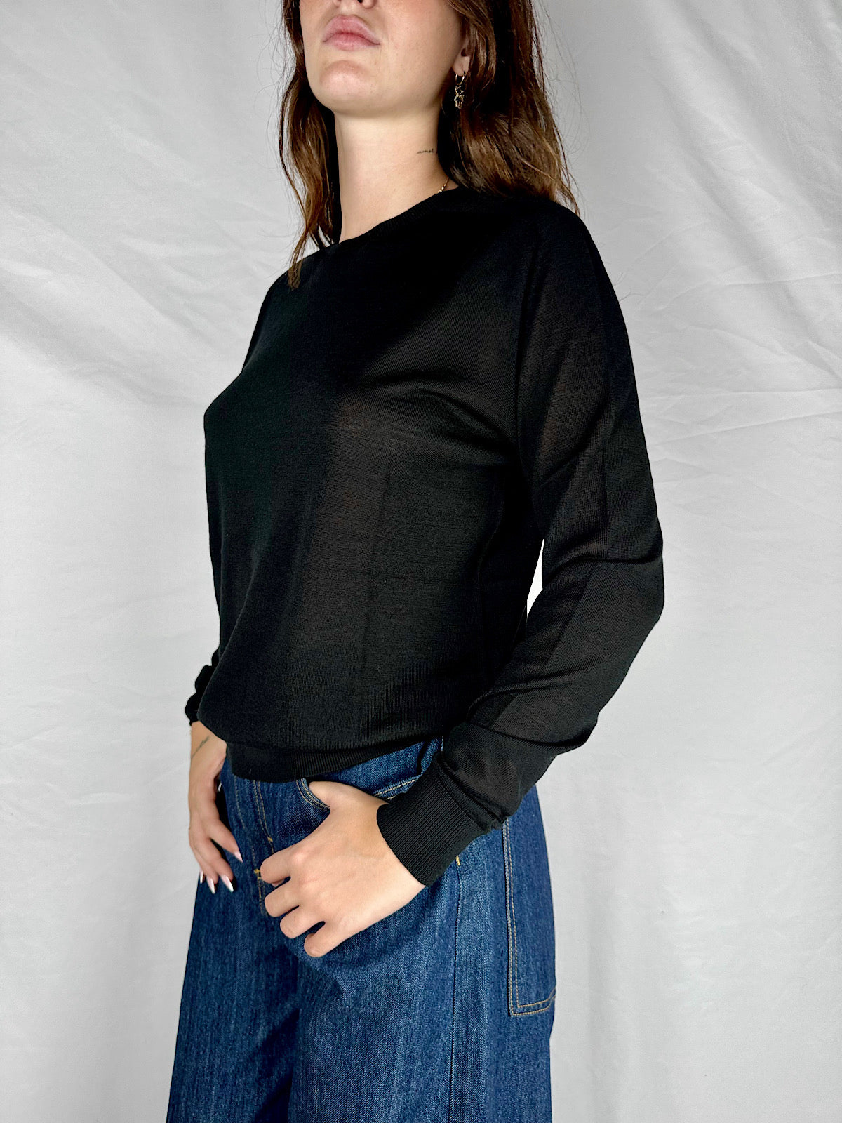 Maglia Maniche Lunghe Knitwear Vicolo Nero