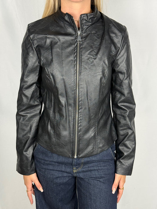 Giacca Slim Eco-Pelle SusyMix Nero