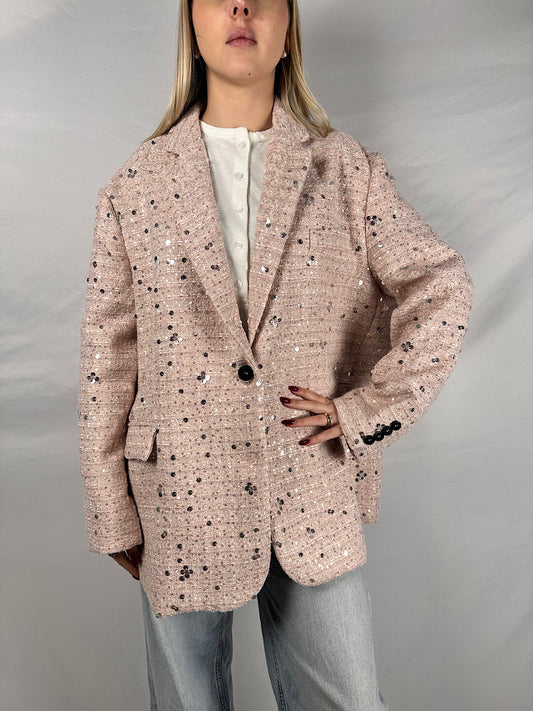 Giacca con Pailletes Rosa Vicolo