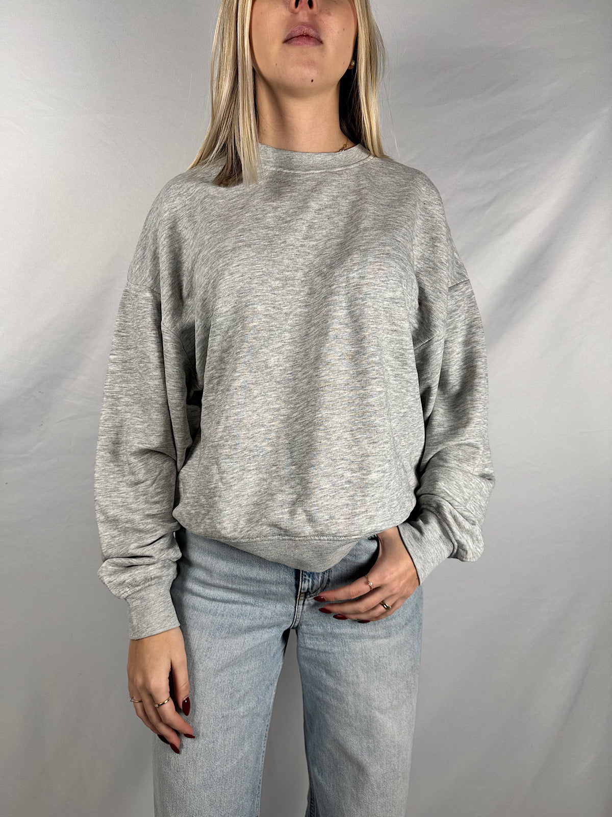 Felpa Girocollo Grigio Melange JJXX