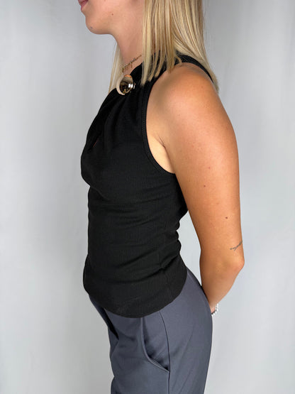 Top a Costine con Dettaglio Gioiello oro Vicolo Nero