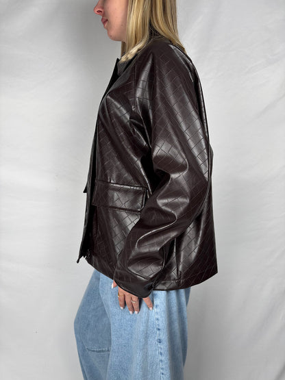 Giacca Eco-Pelle Intrecciata Vicolo Moro