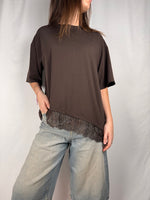 T-Shirt Con Pizzo sul Fondo Armonia Moro