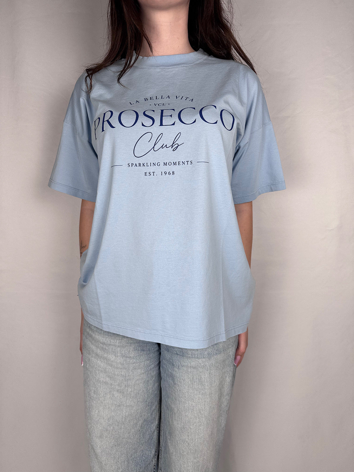 T-Shirt La Bella Vita  Prosecco Club Vicolo Azzurro Polvere